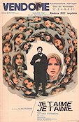 Je t´aime je t´aime 1968 movie poster Claude Rich Olga Georges-Picot Alain Resnais