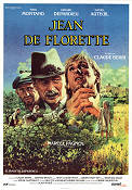 Jean de Florette 1986 movie poster Yves Montand Gerard Depardieu Daniel Auteuil Claude Berri