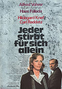Jeder stirbt für sich allein 1977 movie poster Hildegard Knef Carl Raddatz Alfred Vohrer