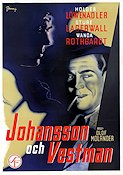 Johansson och Vestman 1946 movie poster Wanda Rothgardt Sture Lagerwall Holger Löwenadler Smoking