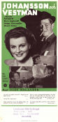 Johansson och Vestman 1946 movie poster Wanda Rothgardt Sture Lagerwall Holger Löwenadler Olof Molander Smoking
