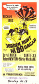 Jorden runt på 80 dagar 1956 poster David Niven Cantinflas Shirley MacLaine Michael Anderson Text: Jules Verne Resor