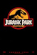 Jurassic Park 1993 movie poster Sam Neill Laura Dern Jeff Goldblum Steven Spielberg Dinosaurs and dragons