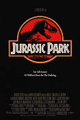 Jurassic Park 1993 movie poster Sam Neill Laura Dern Jeff Goldblum Steven Spielberg Dinosaurs and dragons