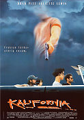 Kalifornia 1993 movie poster Brad Pitt Juliette Lewis David Duchovny Dominic Sena Cars and racing