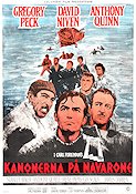 The Guns of Navarone 1961 movie poster Gregory Peck David Niven Anthony Quinn J Lee Thompson Writer: Alistair Maclean Find more: Nazi