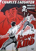 Captain Kidd 1945 movie poster Charles Laughton Adventure and matine