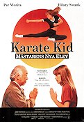 Karate Kid Mästarens nya elev 1994 movie poster Pat Morita Hilary Swank Martial arts