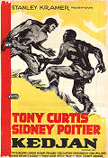 The Defiant Ones 1958 movie poster Tony Curtis Sidney Poitier Lon Chaney Stanley Kramer