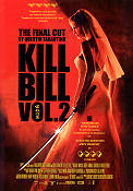 Kill Bill: Vol. 2 2004 movie poster Uma Thurman David Carradine Michael Madsen Quentin Tarantino Martial arts