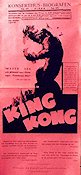 King Kong 1933 movie poster Bruce Cabot Fay Wray Robert Armstrong Merian C Cooper