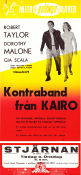 Kontraband från Kairo 1957 poster Robert Taylor Dorothy Malone Gia Scala Richard Thorpe Film Noir