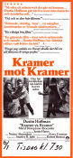 Kramer vs Kramer 1979 movie poster Dustin Hoffman Meryl Streep Jane Alexander Robert Benton Kids