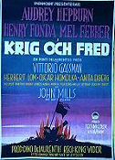 Krig och fred 1956 poster Audrey Hepburn Henry Fonda Mel Ferrer King Vidor