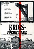 Krigsförbrytare 1962 movie poster Tore Sjöberg Hermann Göring War