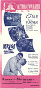 Krigsreporter 1942 poster Clark Gable Lana Turner Robert Sterling Wesley Ruggles