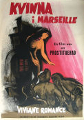 Kvinna i Marseille 1949 poster Viviane Romance Marcel Dalio Jean-Pierre Grenier Raymond Bernard Damer Konstaffischer