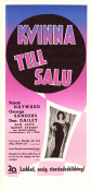 Kvinna till salu 1951 poster Susan Hayward Dan Dailey George Sanders Michael Gordon