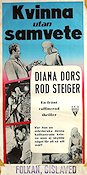 Kvinna utan samvete 1958 poster Diana Dors Rod Steiger