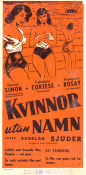 Donne senza nome 1950 poster Simone Simon Géza von Radvanyi