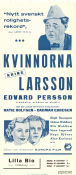 Kvinnorna kring Larsson 1934 poster Edvard Persson Gideon Wahlberg Katie Rolfsen Schamyl Bauman