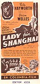 The Lady From Shanghai 1948 movie poster Rita Hayworth Orson Welles