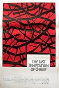 The Last Temptation of Christ 1988 movie poster Willem Dafoe Harvey Keitel David Bowie Martin Scorsese Religion