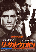 Lethal Weapon 1987 movie poster Mel Gibson Danny Glover Gary Busey Richard Donner Guns weapons Police and thieves