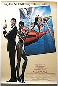 A View to a Kill 1985 movie poster Roger Moore Tanya Roberts Christopher Walken Grace Jones Bridges