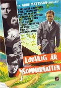 Ljuvlig är sommarnatten 1961 movie poster Karl-Arne Holmsten Per Oscarsson Folke Sundquist Arne Mattsson Writer: Maria Lang