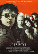 The Lost Boys 1987 movie poster Jason Patric Corey Haim Kiefer Sutherland Dianne Wiest Joel Schumacher Gangs Glasses