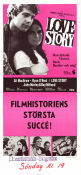 Love Story 1970 poster Ali MacGraw Ryan O´Neal John Marley Ray Milland Arthur Hiller Romantik