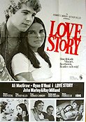 Love Story 1970 movie poster Ali MacGraw Ryan O´Neal Romance