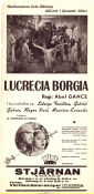 Lucrecia Borgia 1935 poster Edwige Feuillere Gabriel Gabrio Maurice Escande Abel Gance