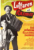 Luffaren och Rasmus 1955 movie poster Åke Grönberg Eskil Dalenius Åke Fridell Rolf Husberg Writer: Astrid Lindgren Instruments