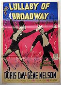 Lullaby of Broadway 1951 movie poster Doris Day Gene Nelson Musicals