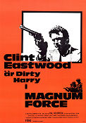 Magnum Force 1973 movie poster Clint Eastwood Hal Holbrook Mitchell Ryan Ted Post Find more: Dirty Harry Guns weapons