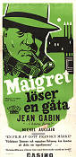 Maigret löser en gåta 1959 poster Jean Gabin Michel Auclair Valentine Tessier Jean Delannoy