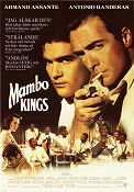 The Mambo Kings 1992 movie poster Antonio Banderas Armand Assante Cathy Moriarty Arne Glimcher Smoking Dance