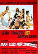 You Only Live Twice 1967 movie poster Sean Connery Akiko Wakabayashi