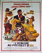 The Man with the Golden Gun 1974 movie poster Roger Moore Britt Ekland Christopher Lee Guns weapons