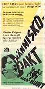 Människojakt 1941 poster Walter Pidgeon Joan Bennett George Sanders Fritz Lang