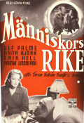 Människors rike 1949 movie poster Ulf Palme Anita Björk Erik Hell Gösta Folke Writer: Sven Edvin Salje