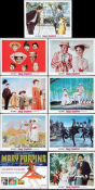 Mary Poppins 1964 lobby card set Julie Andrews Dick Van Dyke David Tomlinson Robert Stevenson Musicals
