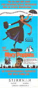 Mary Poppins 1964 poster Julie Andrews Dick Van Dyke David Tomlinson Robert Stevenson Musikaler