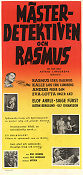 Mästerdetektiven och Rasmus 1953 movie poster Elof Ahrle Writer: Astrid Lindgren