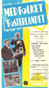 Med folket för fosterlandet 1938 poster Linnéa Hillberg Åke Johansson Hasse Ekman Sigurd Wallén Politik
