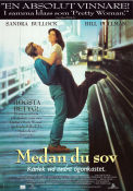 While You Were Sleeping 1993 movie poster Sandra Bullock Bill Pullman Jon Turteltaub Romance Trains
