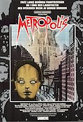 Metropolis 1927 movie poster Brigitte Helm Alfred Abel Gustav Fröhlich Fritz Lang Robots