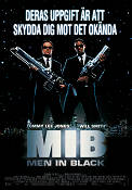 MIB Men in Black 1997 movie poster Tommy Lee Jones Will Smith Linda Fiorentino Barry Sonnenfeld Guns weapons From comics